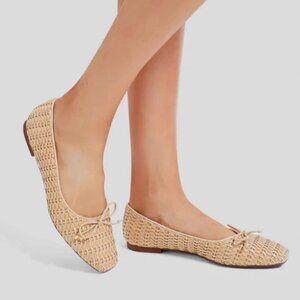 SCHUTZ Tan Woven Flats
